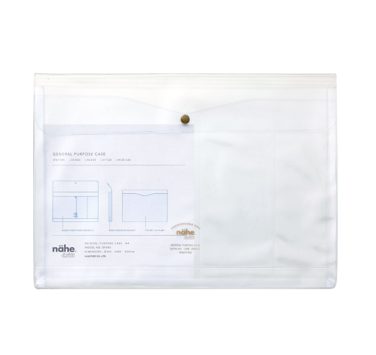 Mapp A4, GENERAL PURPOSE CASE, 35 x 25cm, Nähe, Klar