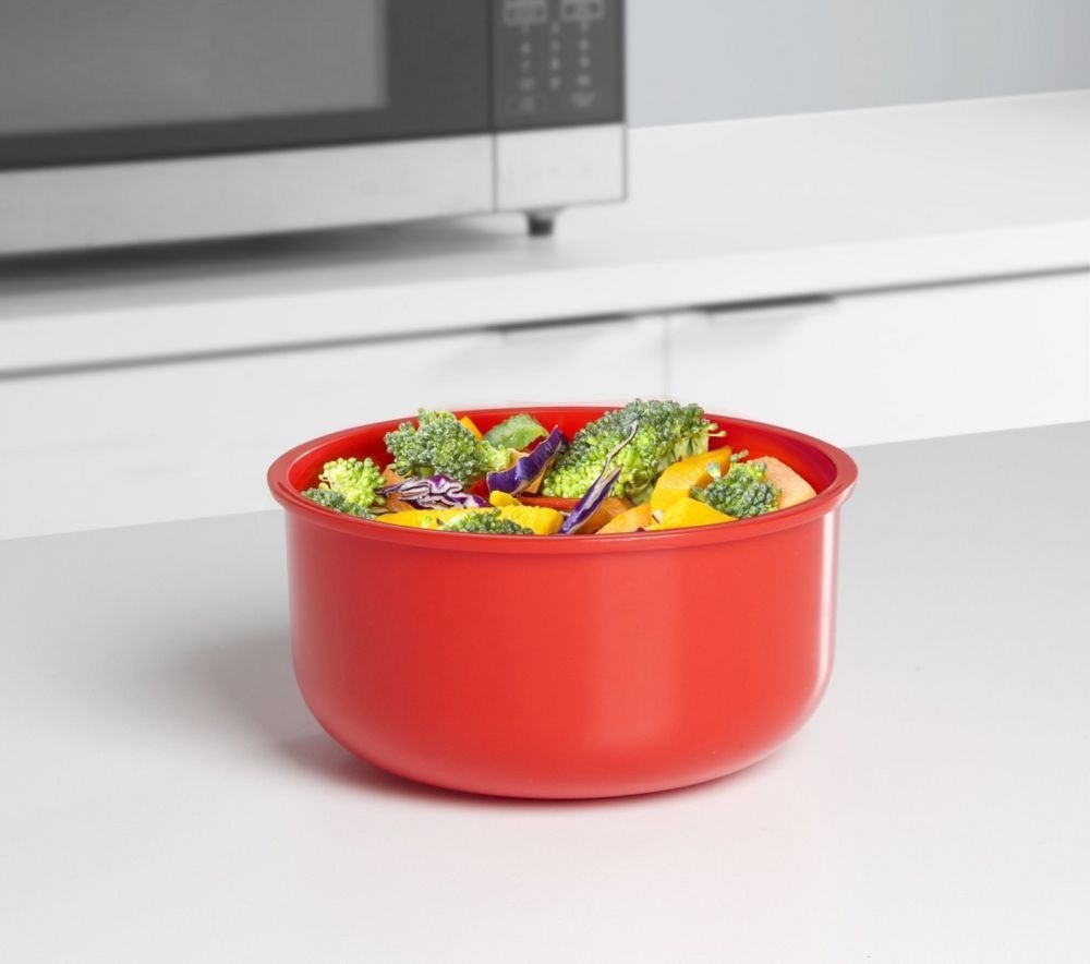Matlåda för micron, MICROWAVE ROUND, Ø15,6 x H 9,5 cm, Röd