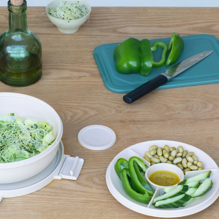 Matlåda för sallad, 1,3 L, BRABANTIA MAKE & TAKE SALAD BOWL, Ø 21 x H 7,5 cm