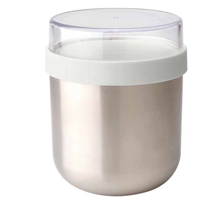Matlåda i stål, 0,5 L, BRABANTIA MAKE & TAKE TERMOS, Ã˜ 11 x H 13,5 cm, Silver / Ljusgrå 
