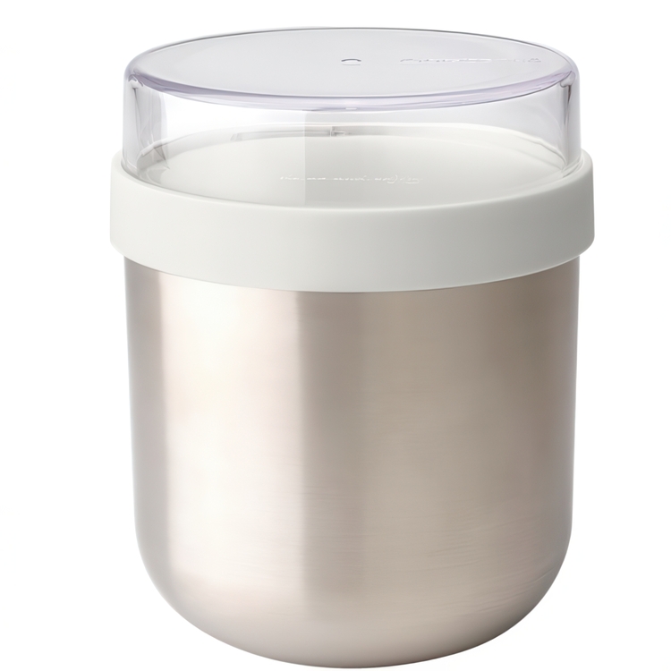 Matlåda i stål, 0,5 L, BRABANTIA MAKE & TAKE TERMOS, Ø11 x H 13,5 cm, Silver / Ljusgrå 