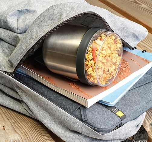 Matlåda i stål, 0,5 L, BRABANTIA MAKE & TAKE TERMOS, Ã˜ 11 x H 13,5 cm, Silver / Ljusgrå 