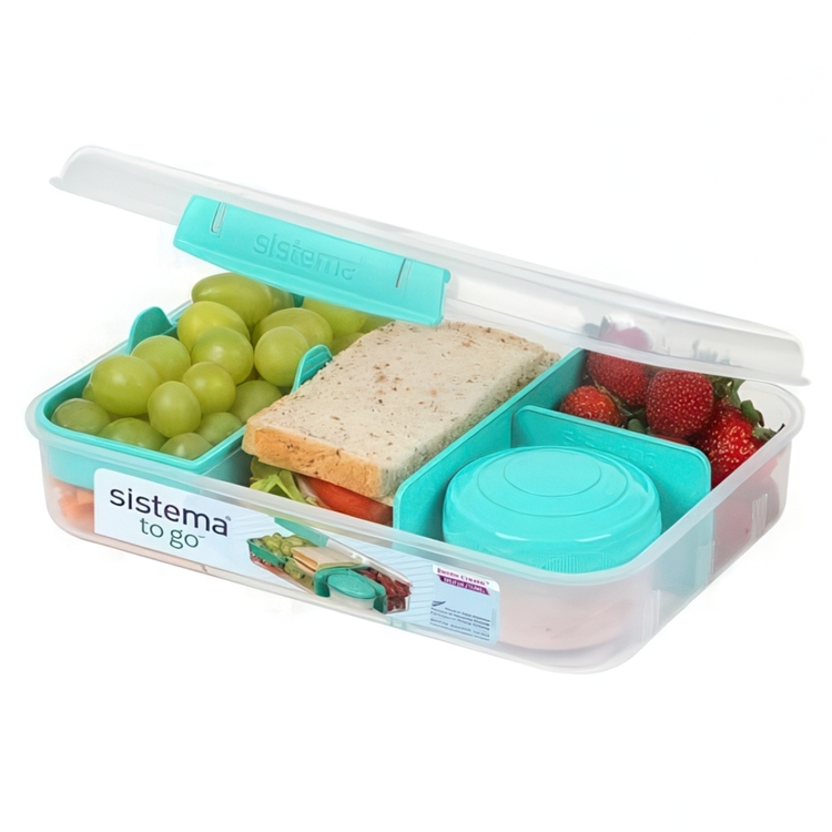 Matlåda med flexibla fack och burk, 1,48 Liter, SISTEMA BENTO CREATE