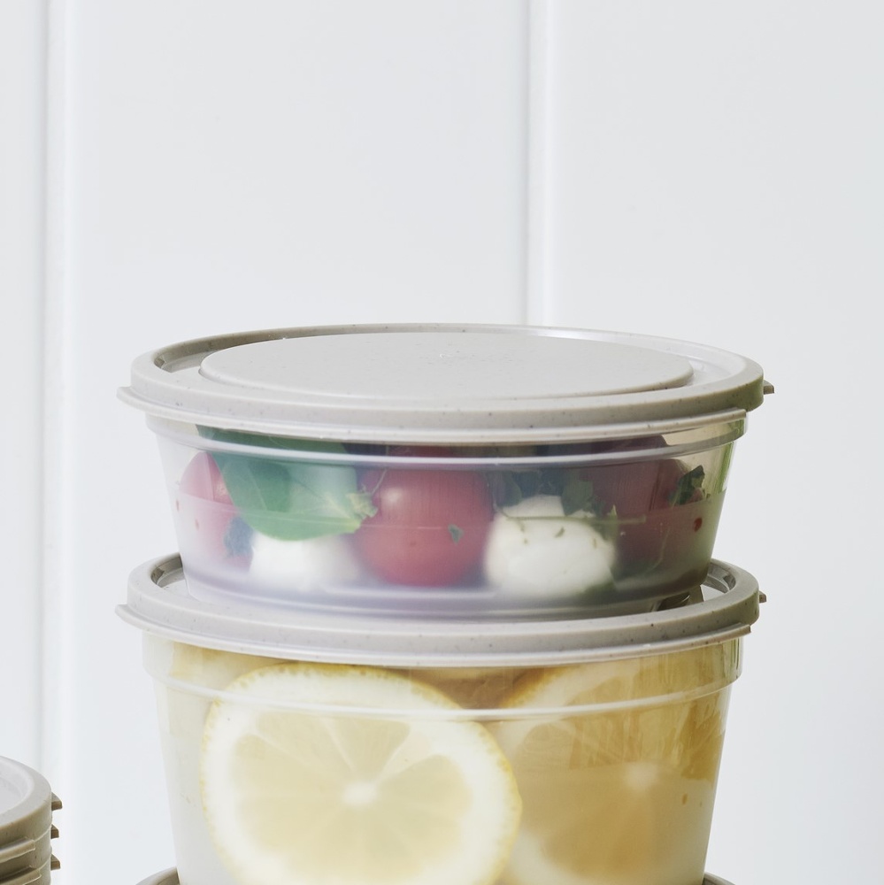 Matlåda, Rund, 0,3 L, SMARTSTORE SUSTAIN, Transparent / Earl grey 