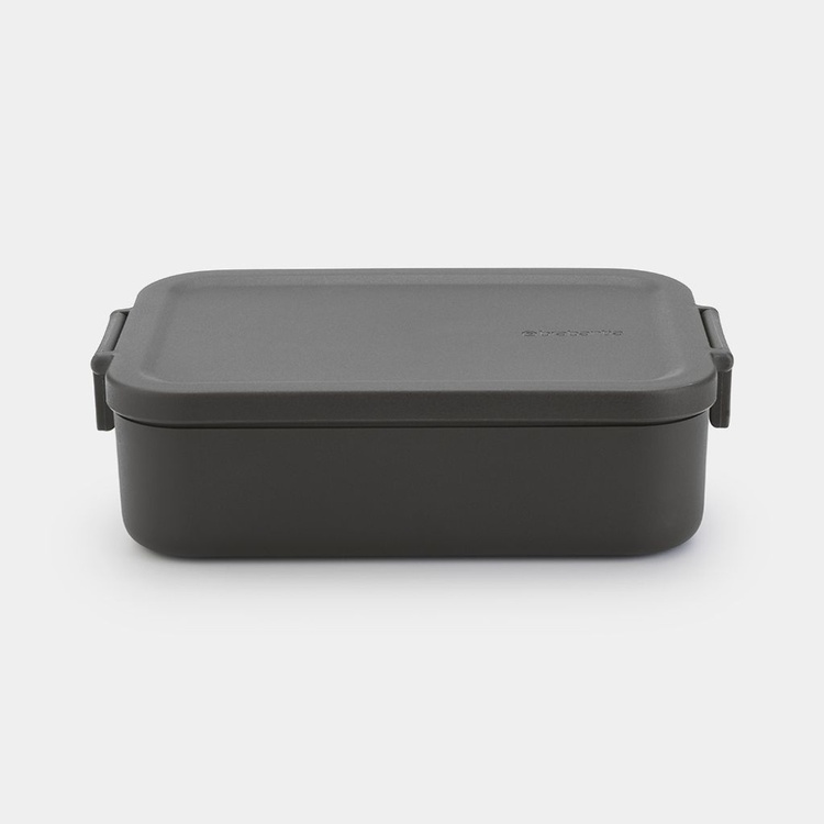 Matlåda, 1,1 L, BRABANTIA MAKE & TAKE MEDIUM LUNCH BOX , 20 x 13,5 x H 5,5 cm, Mörkgrå