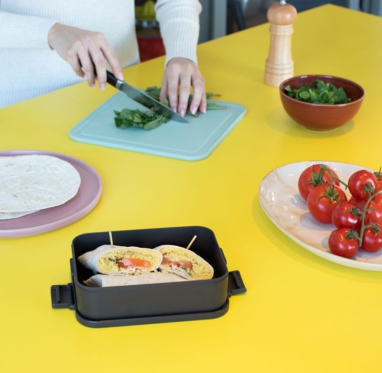 Matlåda, 1,1 L, BRABANTIA MAKE & TAKE MEDIUM LUNCH BOX , 20 x 13,5 x H 5,5 cm, Mörkgrå 