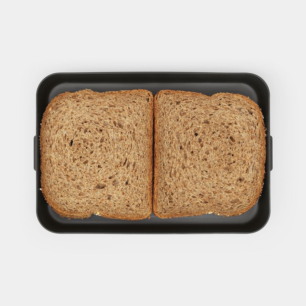 Matlåda, 1,1 L, BRABANTIA MAKE & TAKE FLAT LUNCH BOX , 25,5 x 16,7 x H 3,7 cm, Mörkgrå 