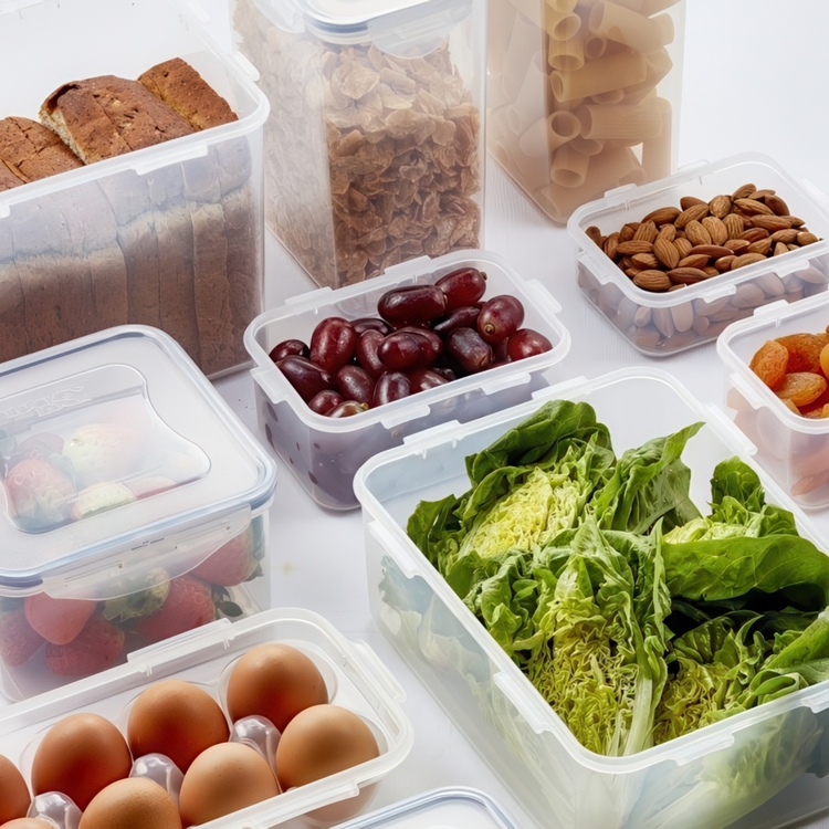 Matlåda, 1,1 L, LOCK & LOCK, 18 x 13 x H 9 cm, Klar / Blå