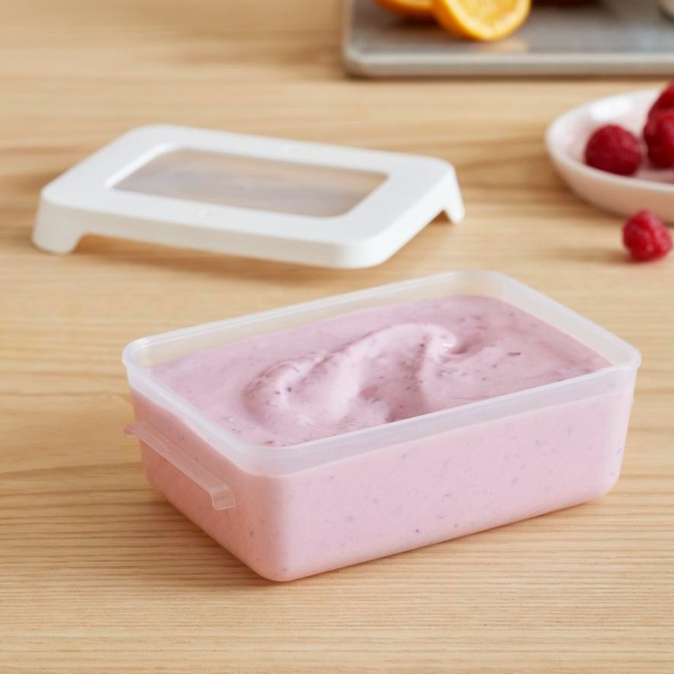 Matlåda, Liten, 0,3 L, SMARTSTORE SNACK, 12,5 x 9,5 x H4,5 cm, Klar / Vit