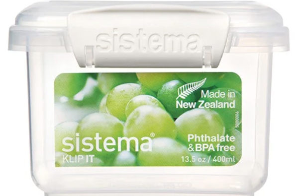 Matlåda, Liten, 400 ml, SISTEMA KLIP-IT WHITE, Transparent / Vit