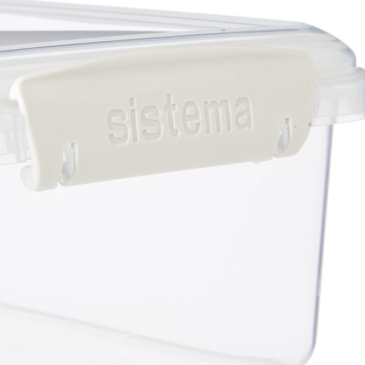 Matlåda, Liten, 400 ml, SISTEMA KLIP-IT WHITE, Transparent / Vit