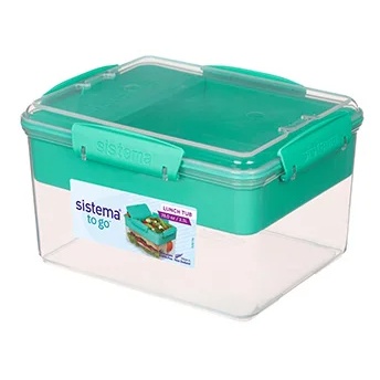 Matlåda, Stor, Med fack, 2,3 L, LUNCH TUB TO GO, 20 x 16 x H 11,5 cm, Mint