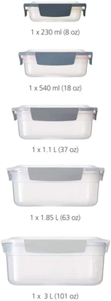 Matlådor, Set med 5 st, NEST LOCK CONTAINERS, Joseph Joseph, Sky Blue