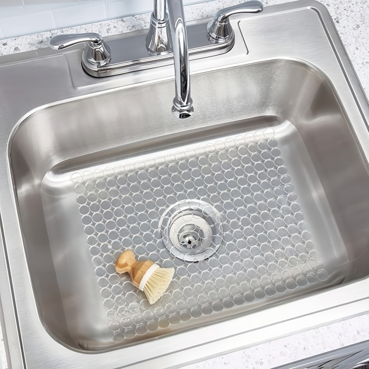 Matta för diskhon, CRYSTAL LARGE SINK MAT, 30,5 x 40 cm, Klar