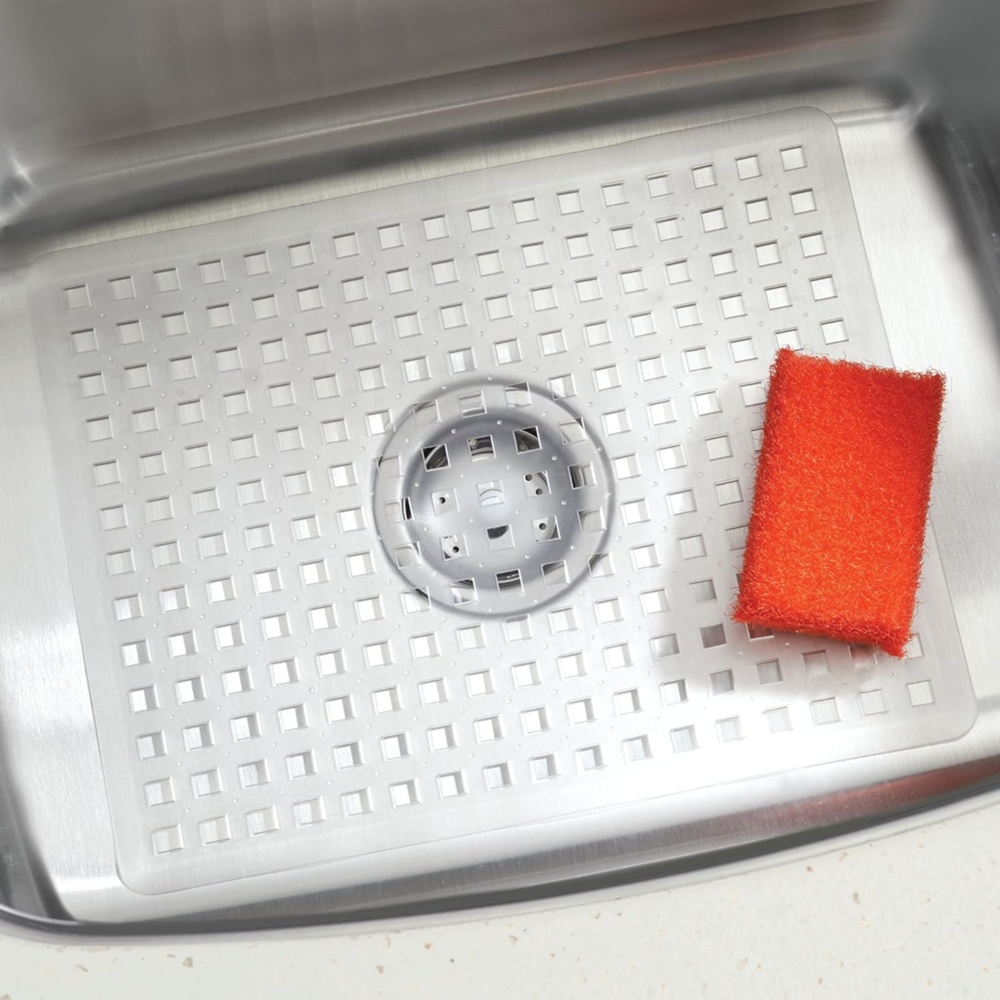 Matta för diskhon, iDESIGN LARGE SINK MAT, 41 x 32 cm, Klar