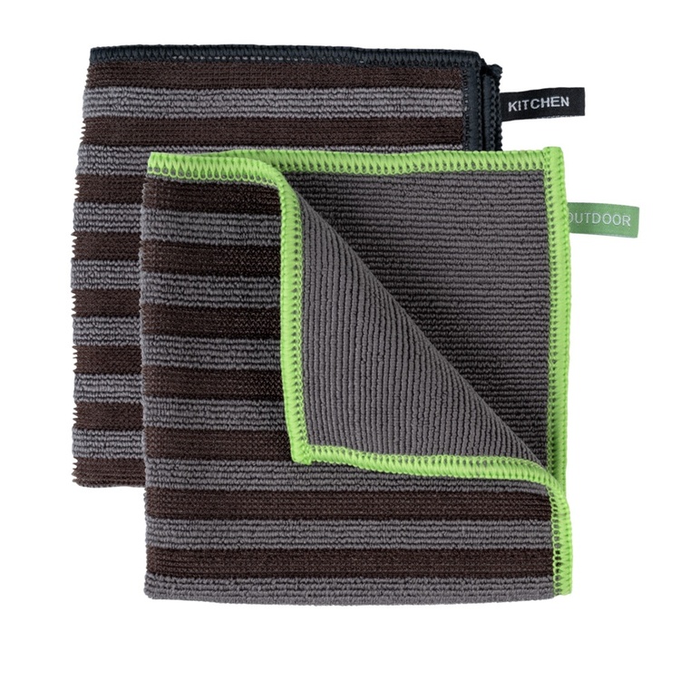 Microfiberdukar för grov smuts, 2 st, MIGRO, 30 x 30 cm, Svart