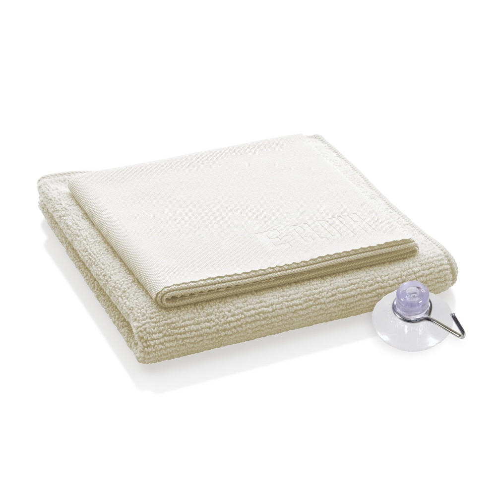 Mikrofiberdukar för badrummet, 2 st, SHOWER CLEANING PACK, Ivory