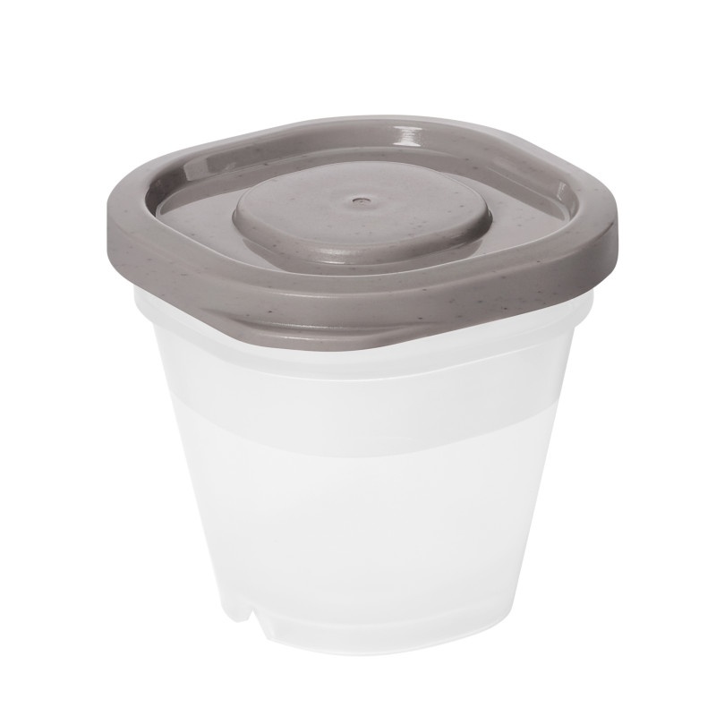 Miniburkar för dressing, 4 st, SMARTSTORE SUSTAIN, Transparent / Earl grey 