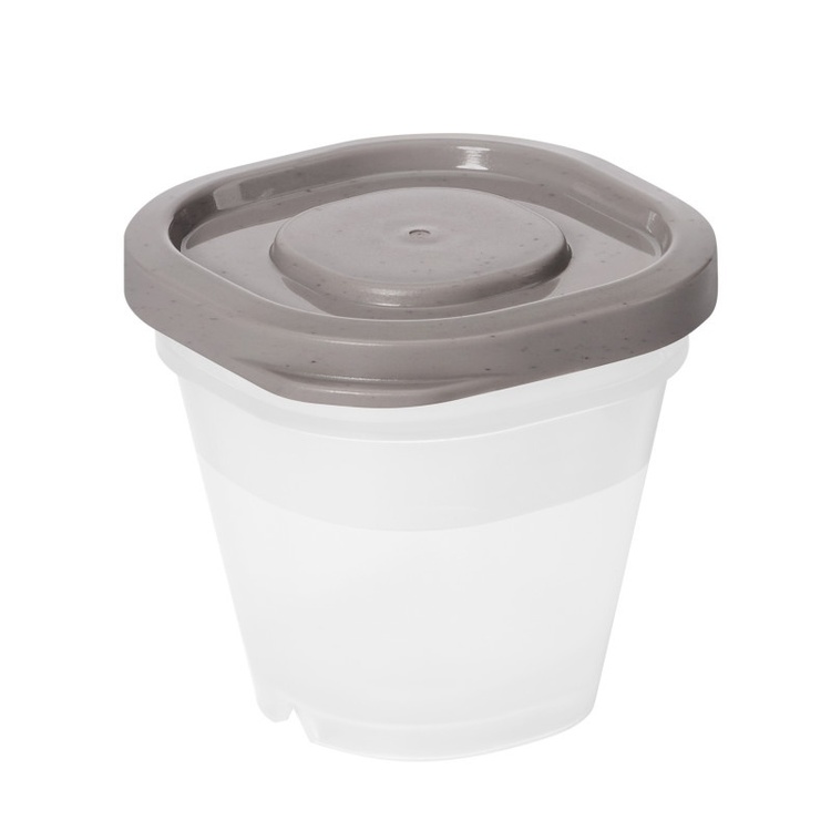 Miniburkar för dressing, 4 st, SMARTSTORE SUSTAIN, Transparent / Earl grey