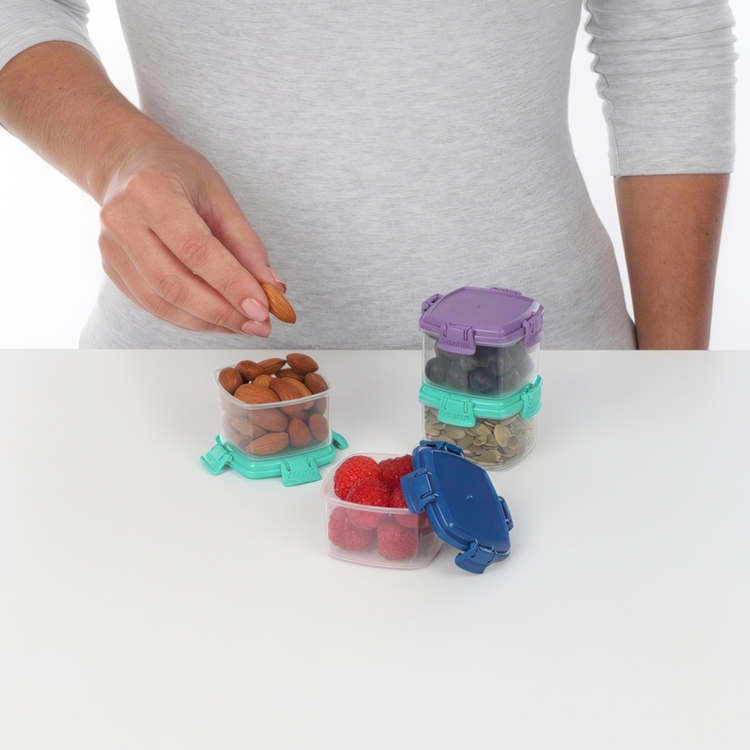 Miniburkar, 4 st, 62 ml, MINI KNICK KNACK TO GO, Mix