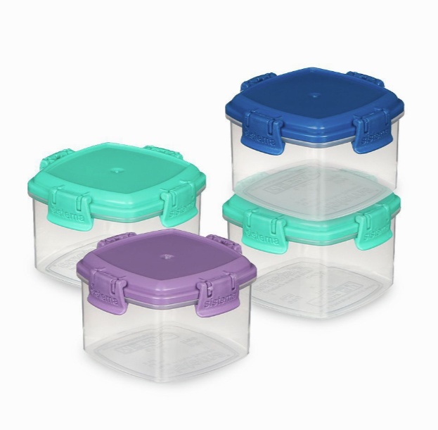 Miniburkar, 4 st, 62 ml, MINI KNICK KNACK TO GO, Mix