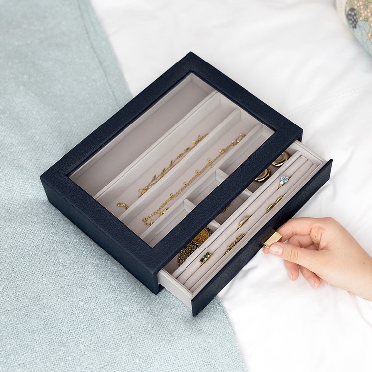 Minibyrå för smycken, 1 låda med glaslock, CLASSIC STACKERS DRAWER, Pe