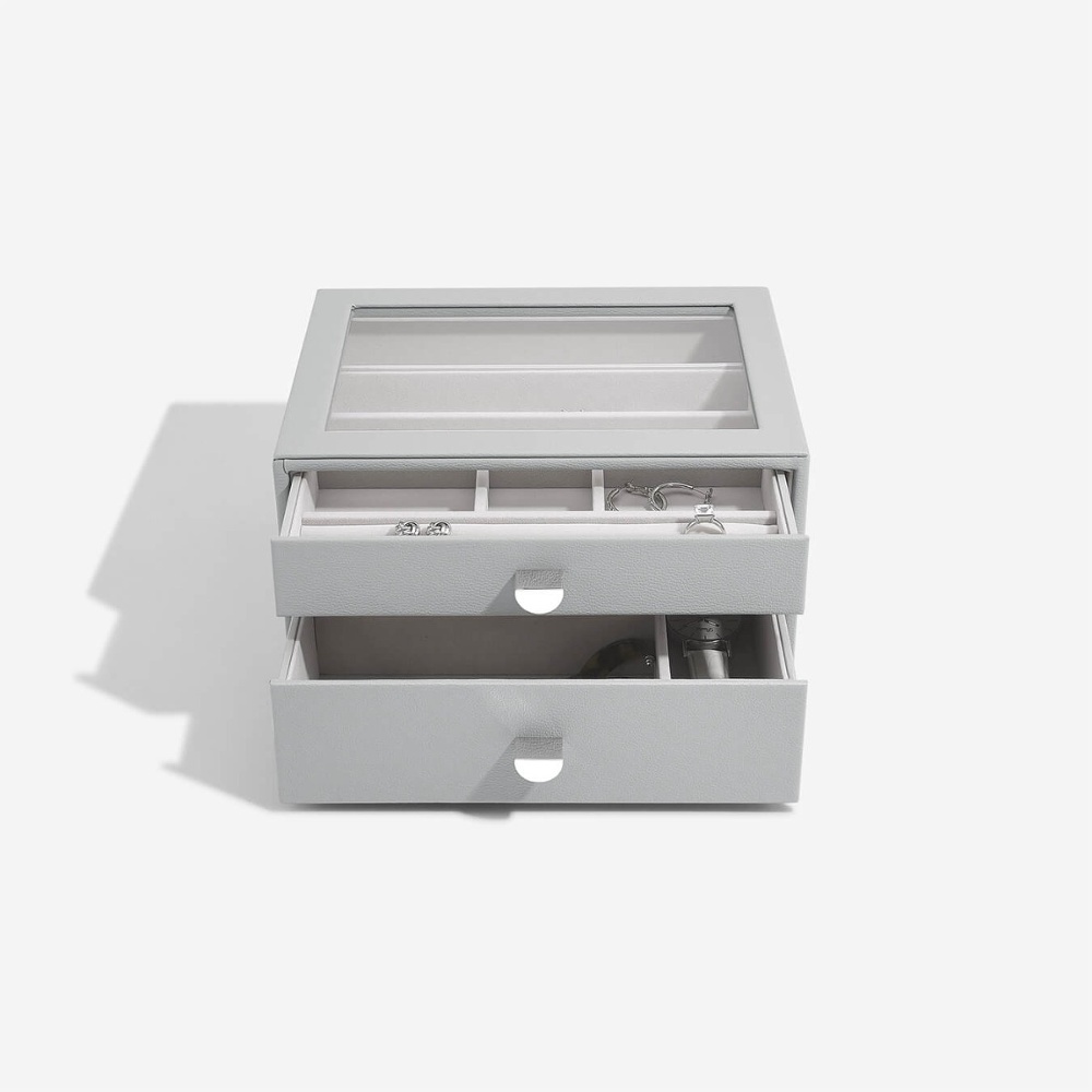 Minibyrå för smycken, 2 lådor, CLASSIC STACKERS DRAWERS, Pebble Grey