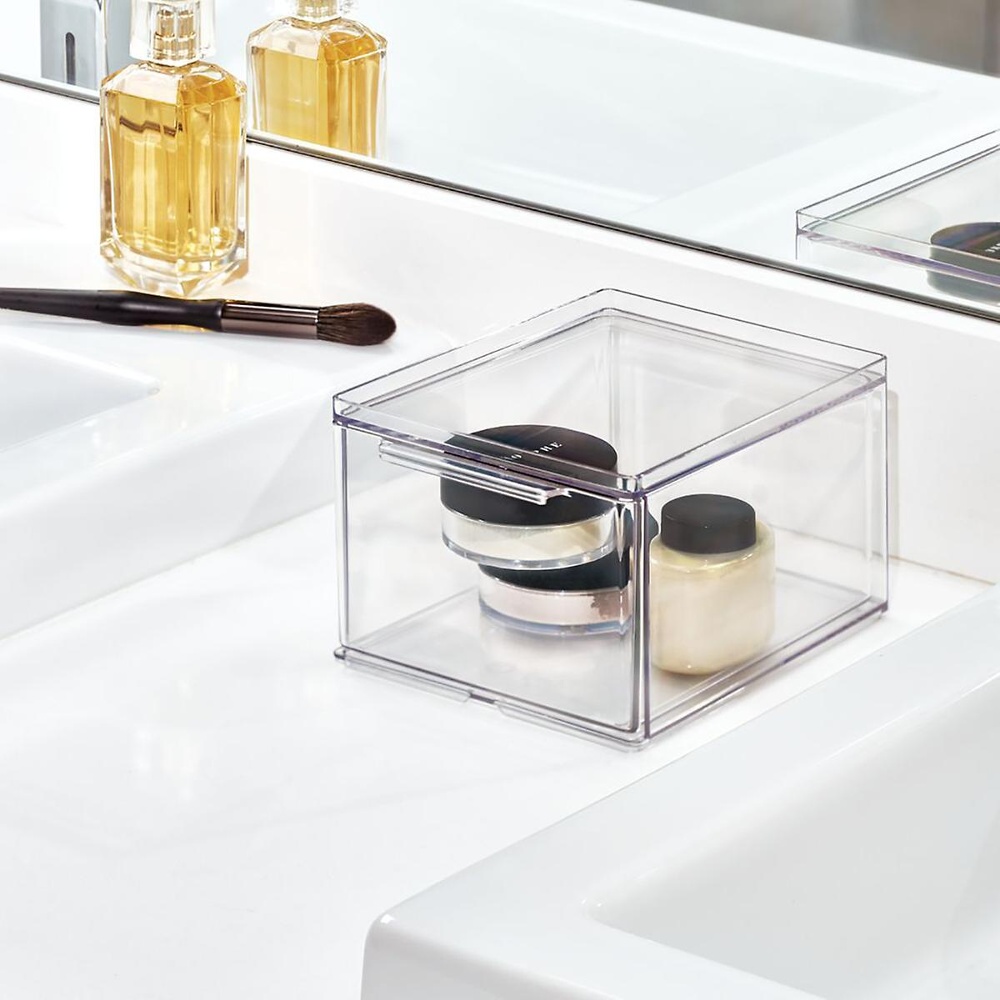 Minibyrå, Stapelbar, Hög, THE HOME EDIT SMALL ALL-PURPOSE DRAWER, 13,3 x 17,8 x H 10,8 cm, Transparent