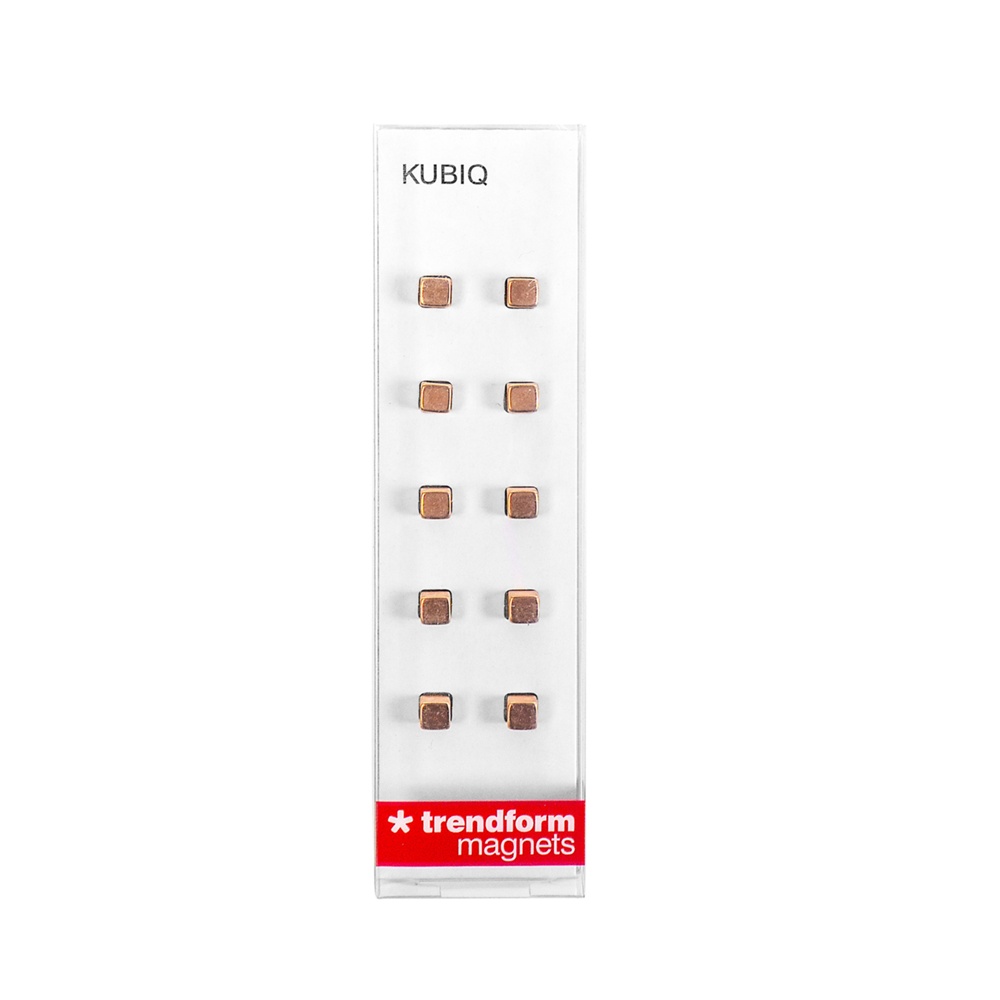 Mini-magneter, Starka, Kuber, 10 st, KUBIQ COPPER, 0,5 cm, Koppar