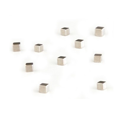 Mini-magneter, Starka, Kuber, 10 st, KUBIQ SILVER, 0,5 cm, silver