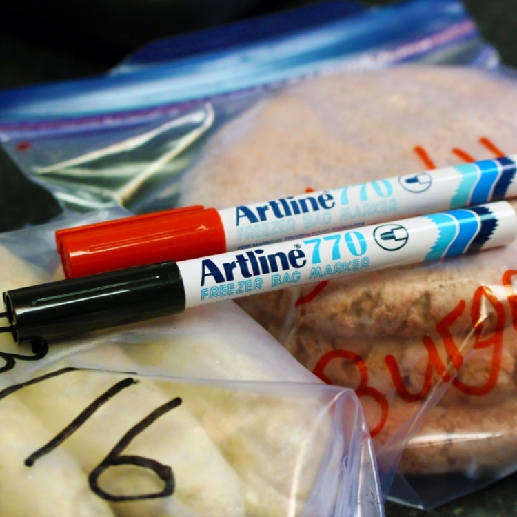 Märkpenna för frysen, ARTLINE FREEZER BAG MARKER, Svart skrift