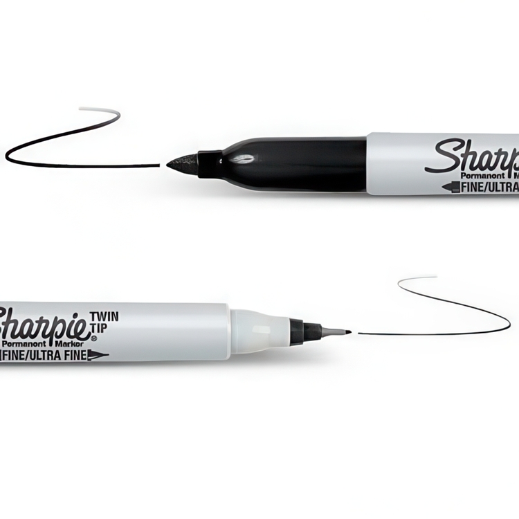 Märkpenna med två spetsar, Permanent SHARPIE TWIN-TIP