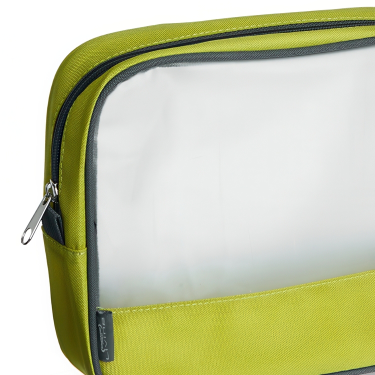 Necessär TRAVEL SMART BAG MEDIUM, 18 x 5 x H 15 cm, Limegrön / Transparent