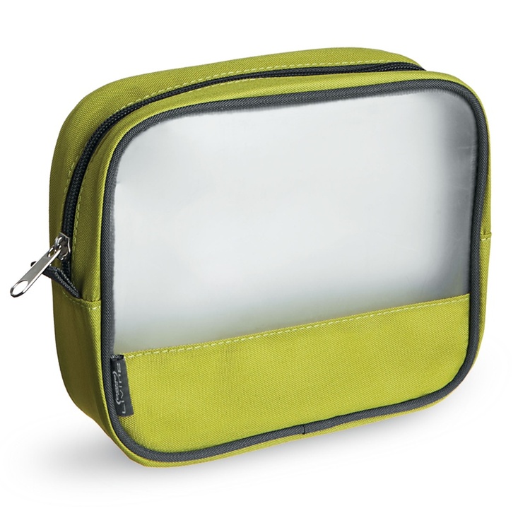 Necessär TRAVEL SMART BAG MEDIUM, 18 x 5 x H 15 cm, Limegrön / Transparent