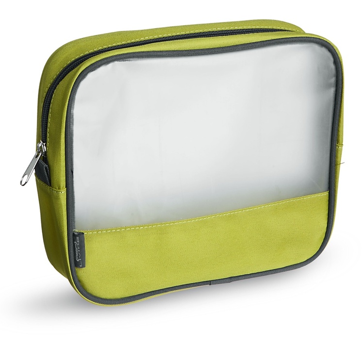 Necessär TRAVEL SMART LARGE, 22 x 5,5 x H 18 cm, Limegrön / Transparent