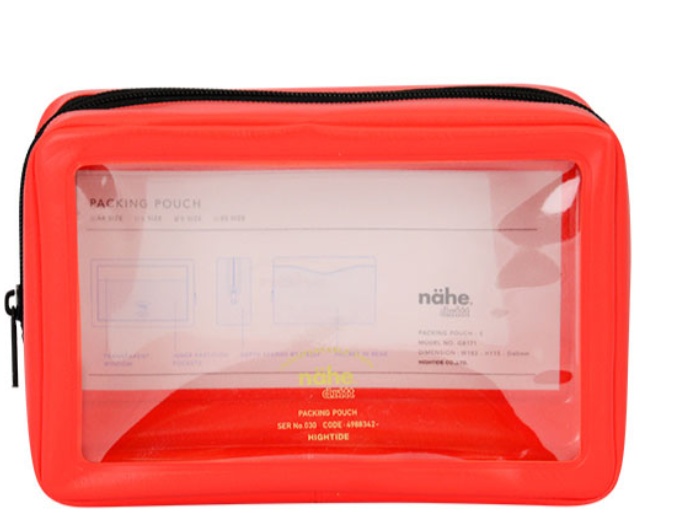 Necessär, PACKING POUCH SMALL, 18 x 11 cm, Nähe, röd