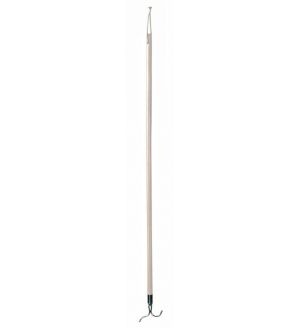 Nå dina galgar, stång i trä med krok, REACH BAR, 100 cm, Vitbetsad