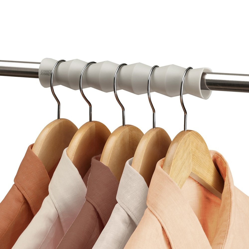 Organiserad klädstång, 2 st, ORDERLY NARROW RAIL SPACER, Joseph Joseph, Grå-Beige