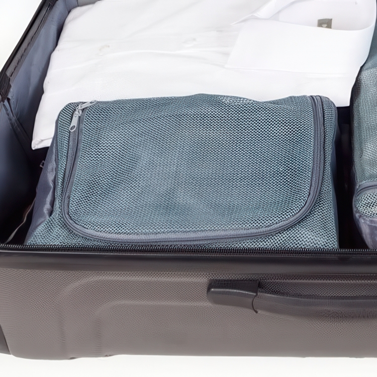 Packkub med 2 fack, PREMIUM CASE ORGANIZER, 25 x 20 x H 20 cm, Grå