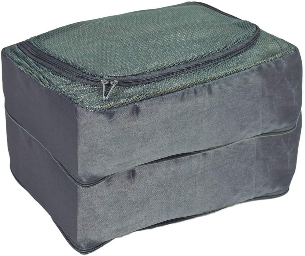 Packkub med 2 fack, PREMIUM CASE ORGANIZER, 25 x 20 x H 20 cm, Grå