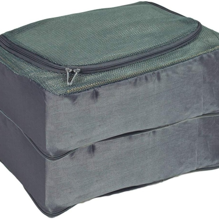 Packkub med 2 fack, PREMIUM CASE ORGANIZER, 25 x 20 x H 20 cm, Grå