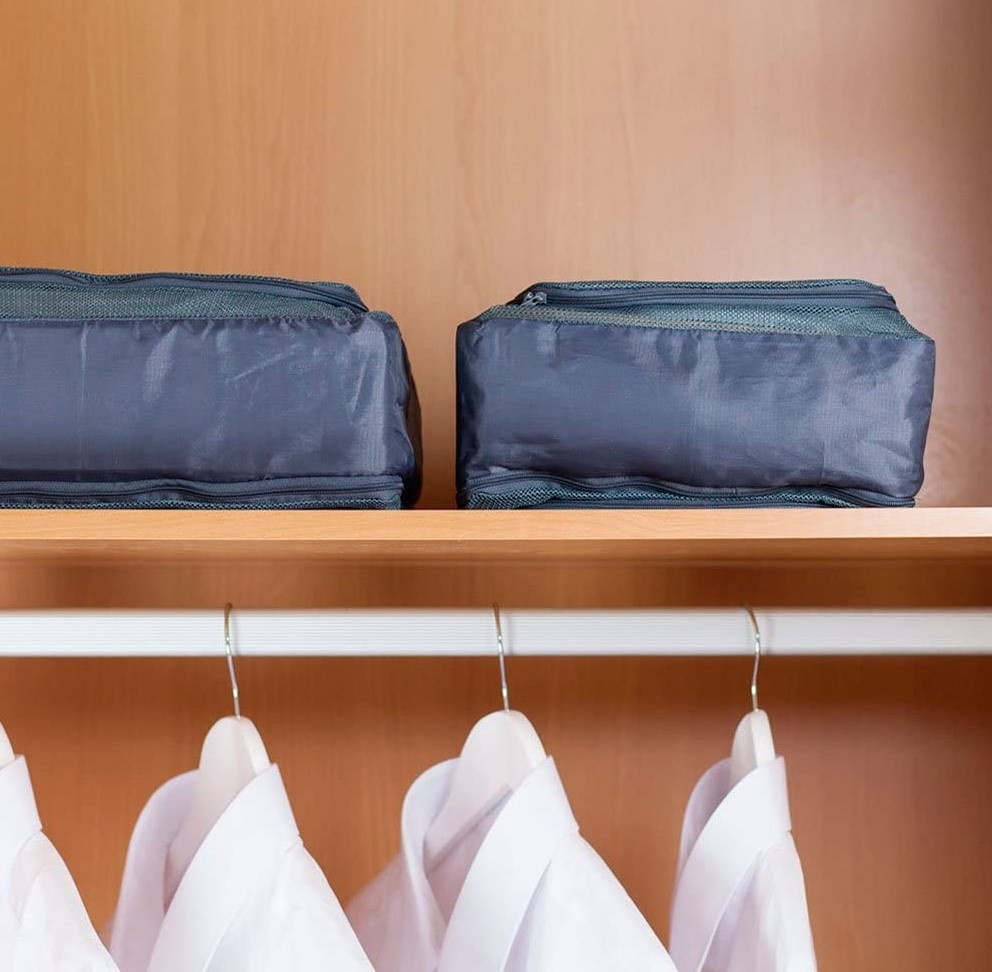 Packkub med 2 fack, PREMIUM CASE ORGANIZER, 25 x 20 x H 20 cm, Grå