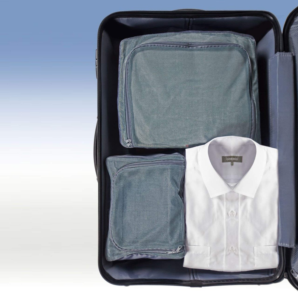 Packkub med 2 fack, CASE ORGANIZER LARGE, 35 x 26 x H 20 cm, Grå