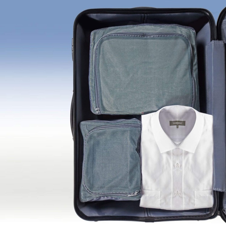 Packkub med 2 fack, CASE ORGANIZER LARGE, 35 x 26 x H 20 cm, Grå
