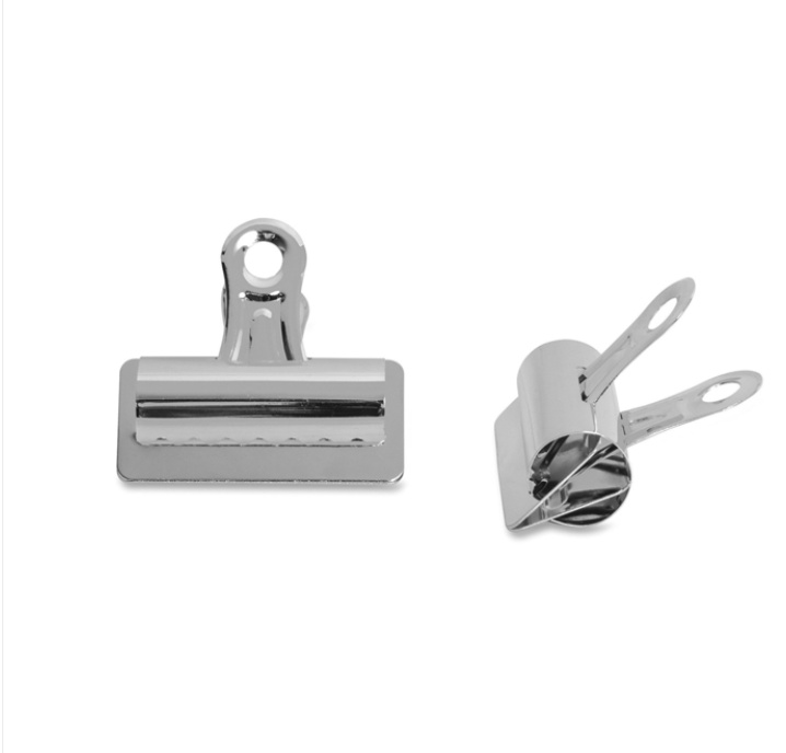 Pappersklämmor i metall , 5 st, BOSTON LARGE, 5,5 cm, Silver