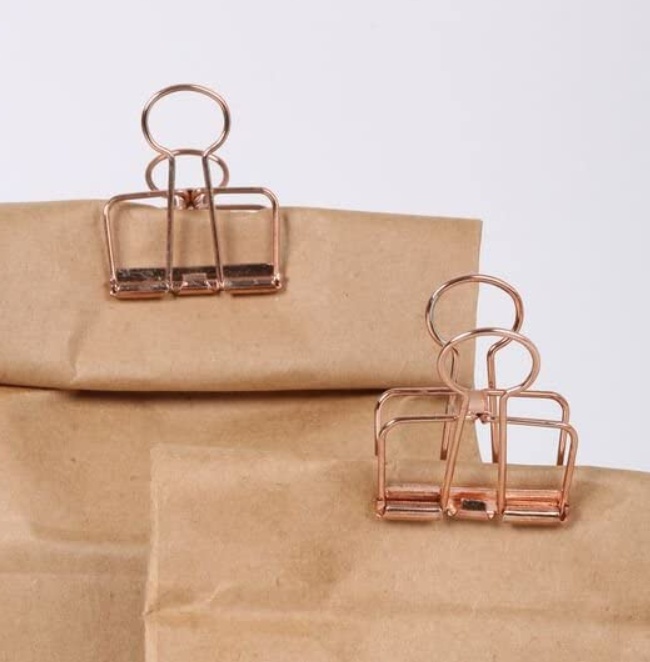 Pappersklämmor WIRE CLIPS SMALL 19 mm, 6 st, koppar