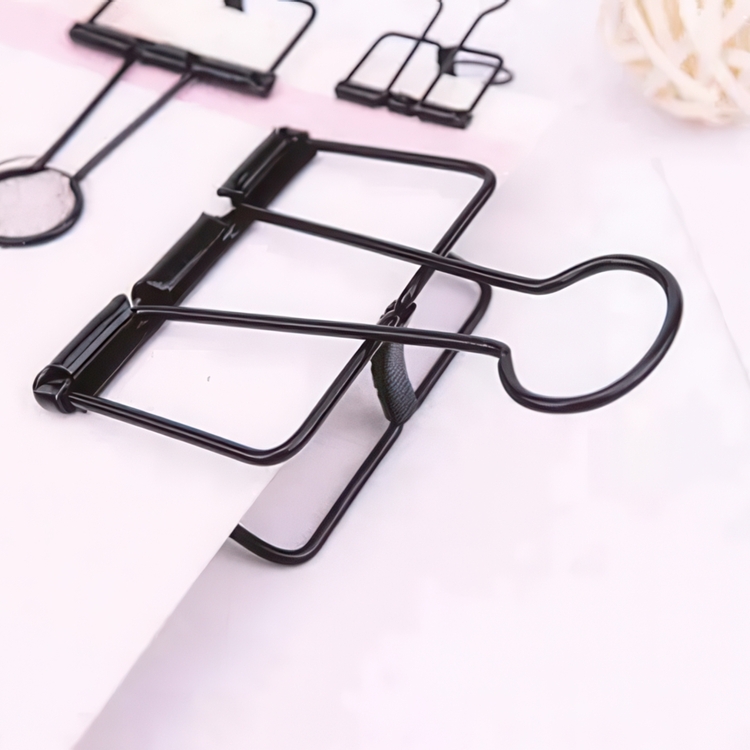 Pappersklämmor, 10 st, WIRE CLIPS MEDIUM, 32mm, Deskstore, Svart