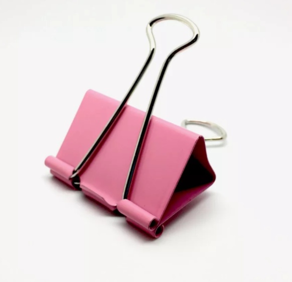 Pappersklämmor, 12 st, FOLDBACK CLIPS XL, 51 mm, Rosa