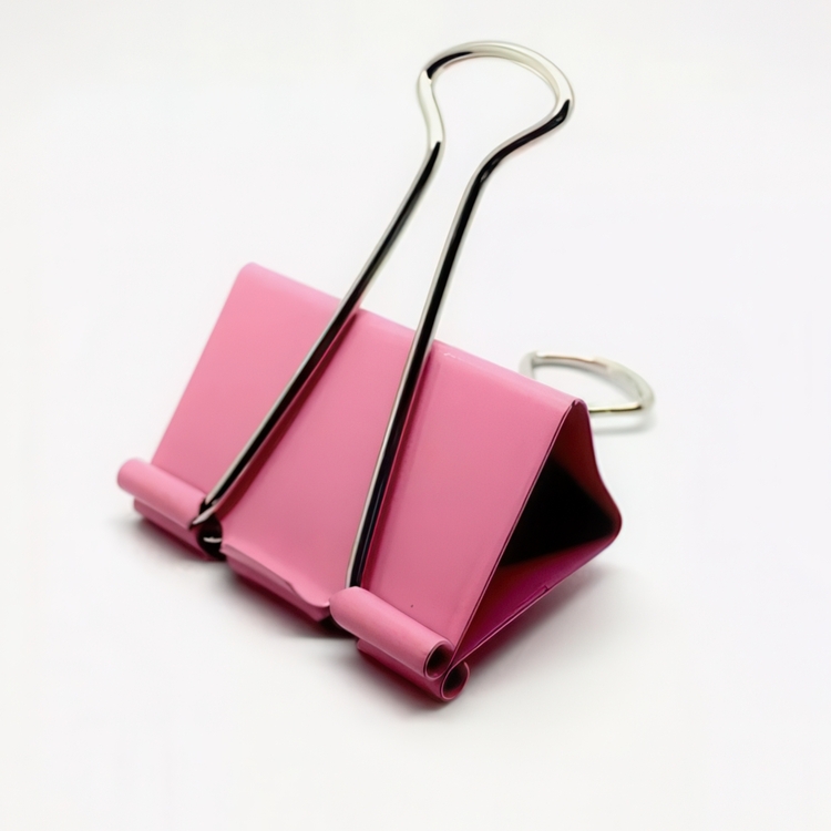 Pappersklämmor, 12 st, FOLDBACK CLIPS XL, 51 mm, Rosa