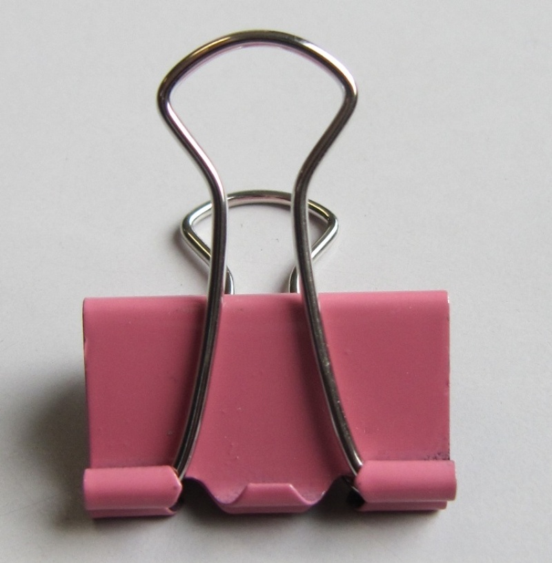 Pappersklämmor, 12 st, FOLDBACK CLIPS XL, 51 mm, Rosa
